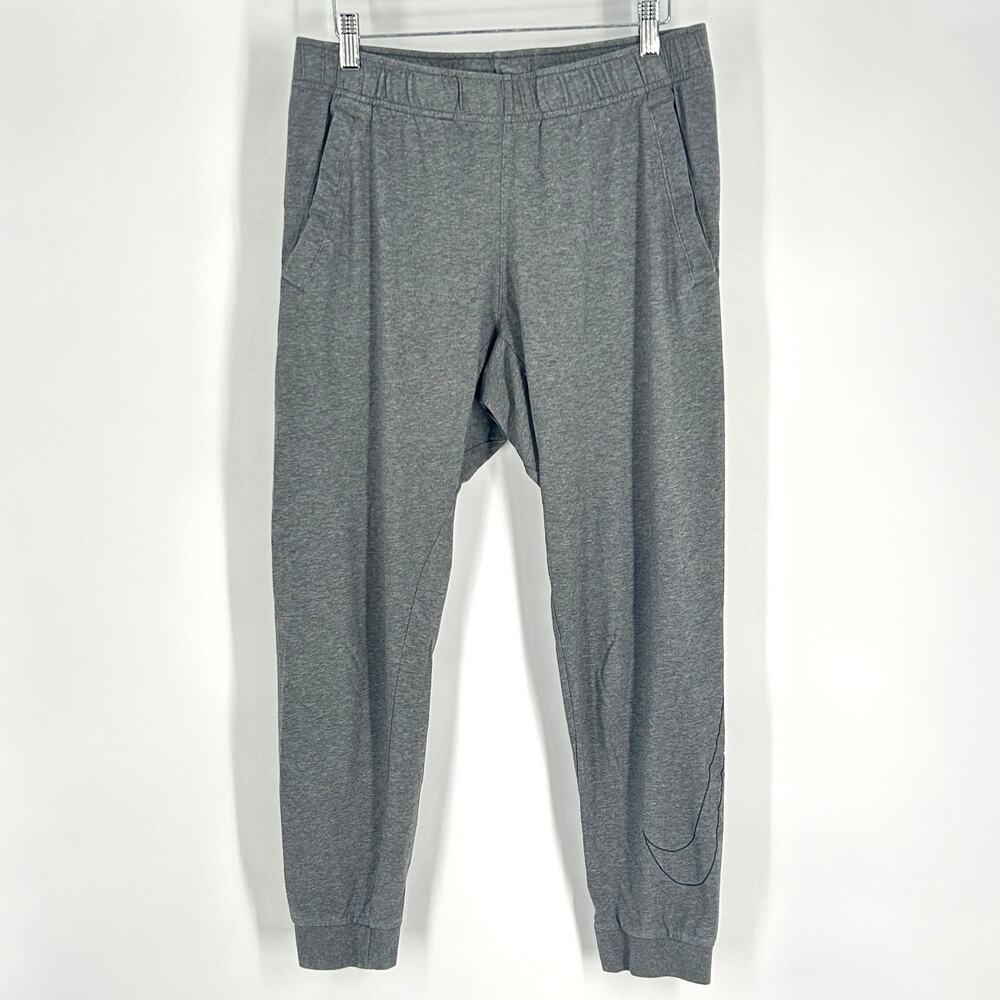 Nike Dri-Fit Joggers Men’s M Casual Tapered‎ Cotton Basic Gorpcore Swoosh Gray